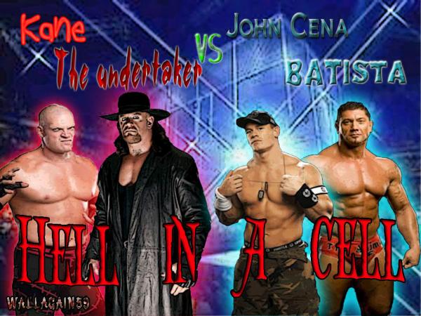 Undertaker Vs Kane Hell In A Cell 2010 Promo Hell in a cell: kane & undertaker VS john cena & batista - catch john